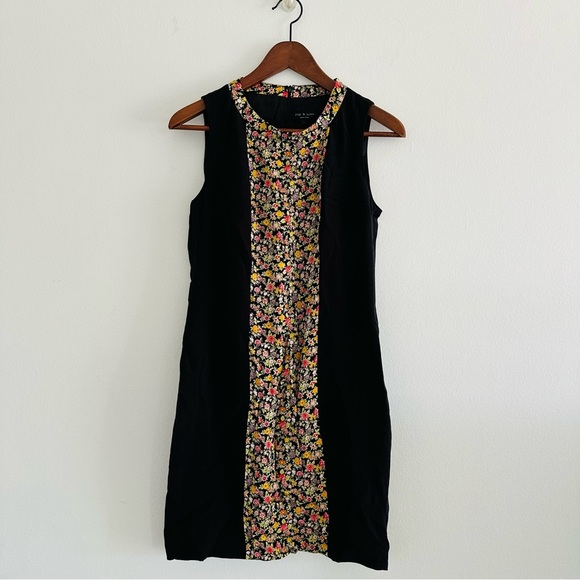 Rag & Bone 100% Silk Sleeveless Dress Floral Print Sz 6 - Picture 1 of 8